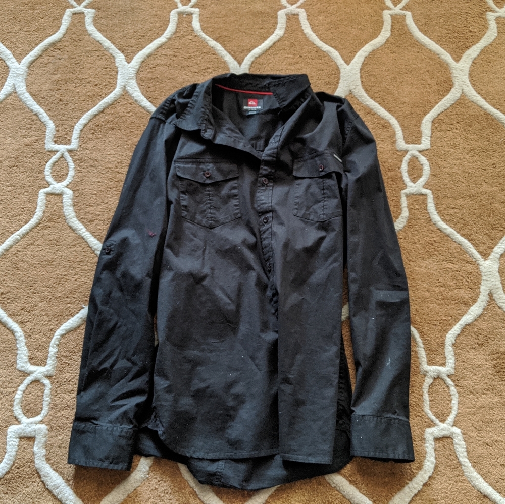 Quicksilver black dress shirt